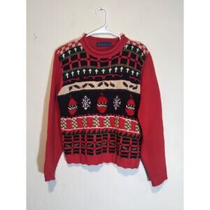 Vintage Karen Scott Red Winter / Christmas Sweater